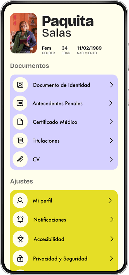 Voluntee — pantalla 3