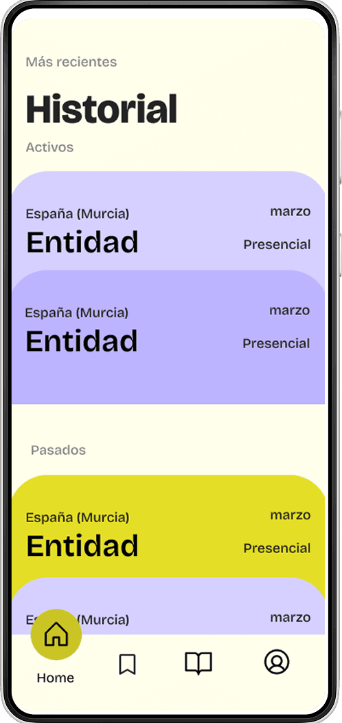 Voluntee — Historial de voluntariados