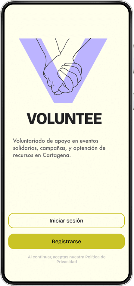 Voluntee — Acceso a la plataforma