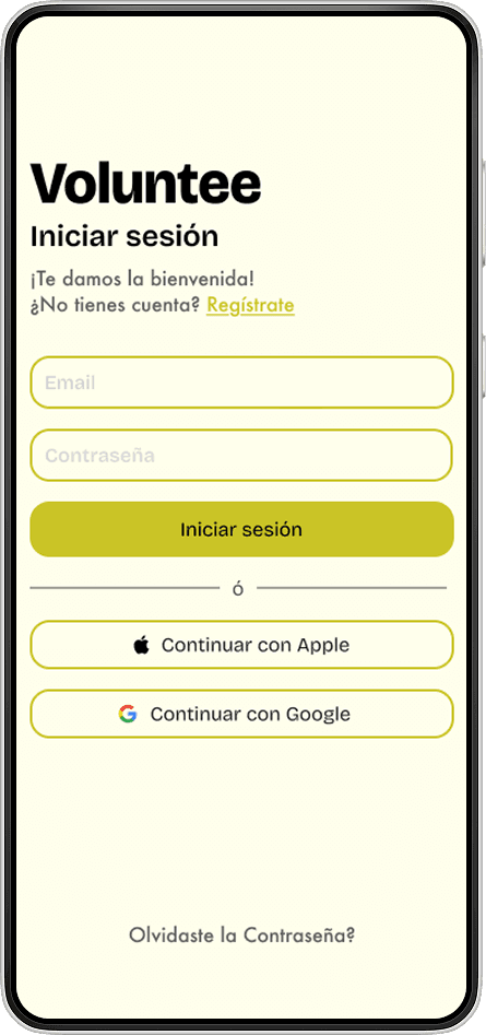 Voluntee — Inicio de sesión